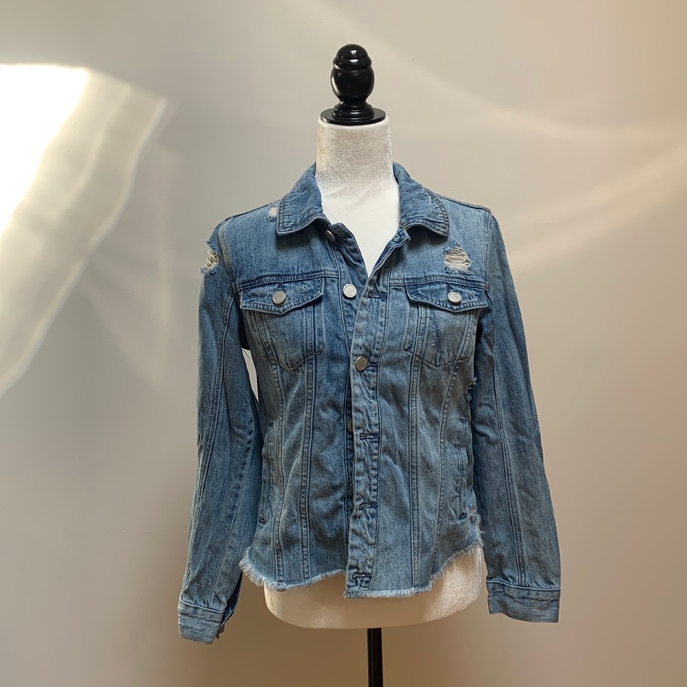 BlankNY Distressed Jean Jacket size Small